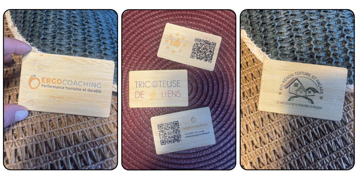 Une carte. Un impact. Une image durable, carte de visite écologique et connectée Une carte. Un impact. Une image durable, carte de visite écologique et connectée